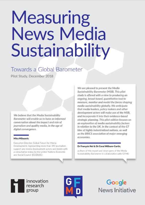 Measuring news media sustainability: Towards a global barometer
